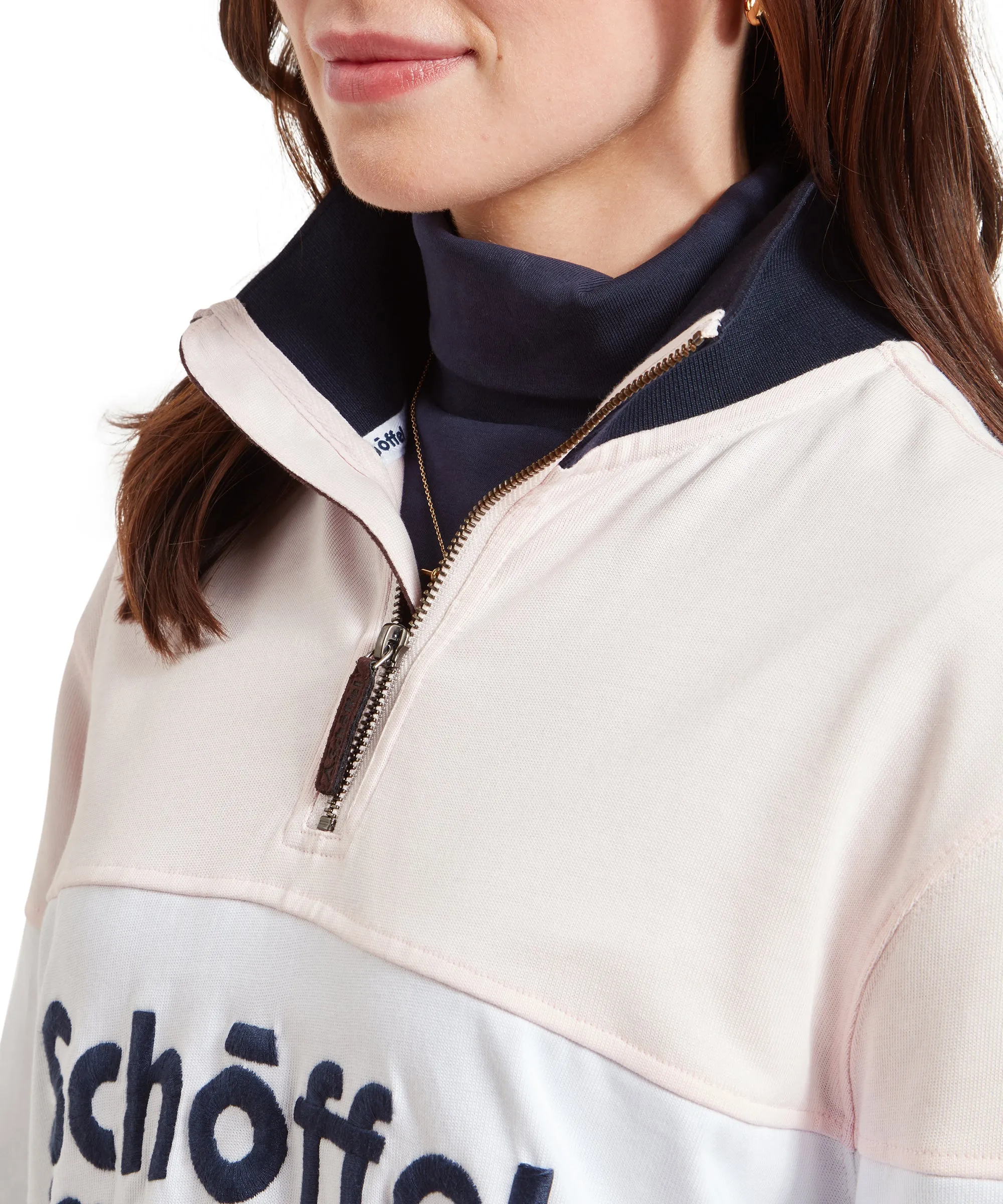 Exeter Heritage Quarter Zip - Pale Pink