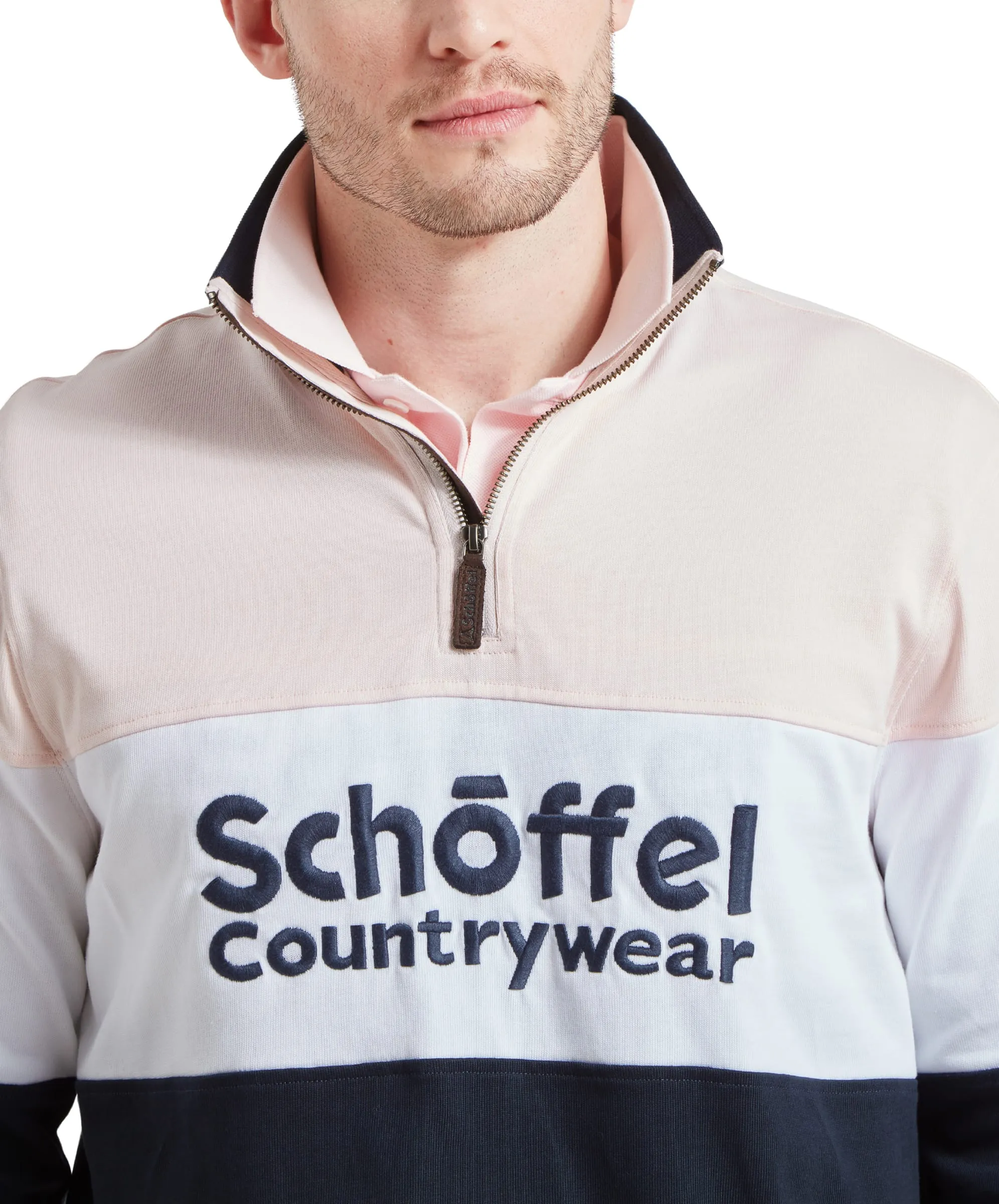 Exeter Heritage Quarter Zip - Pale Pink