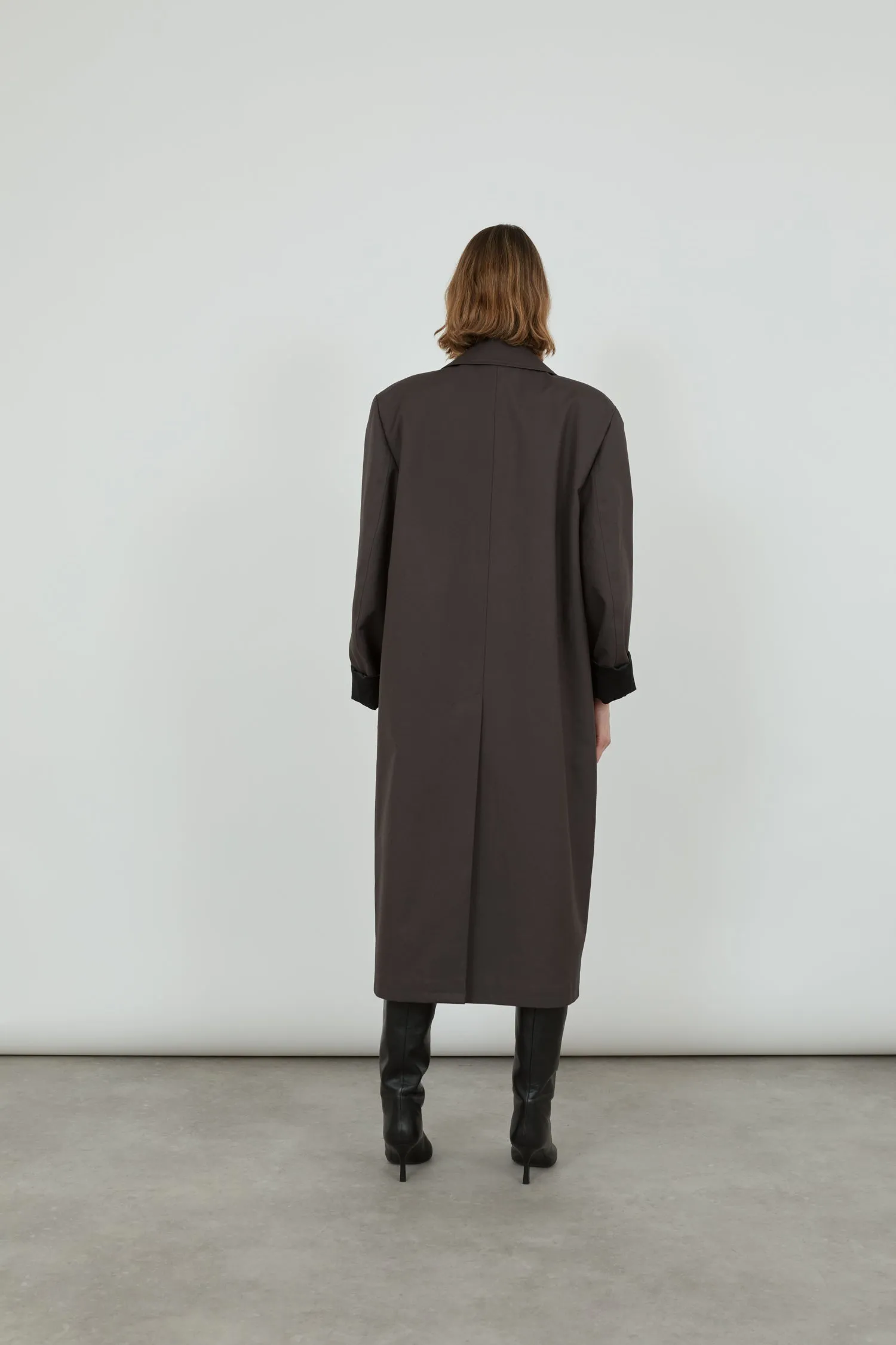 Ezra raincoat | Chocolate - Water repellent cotton