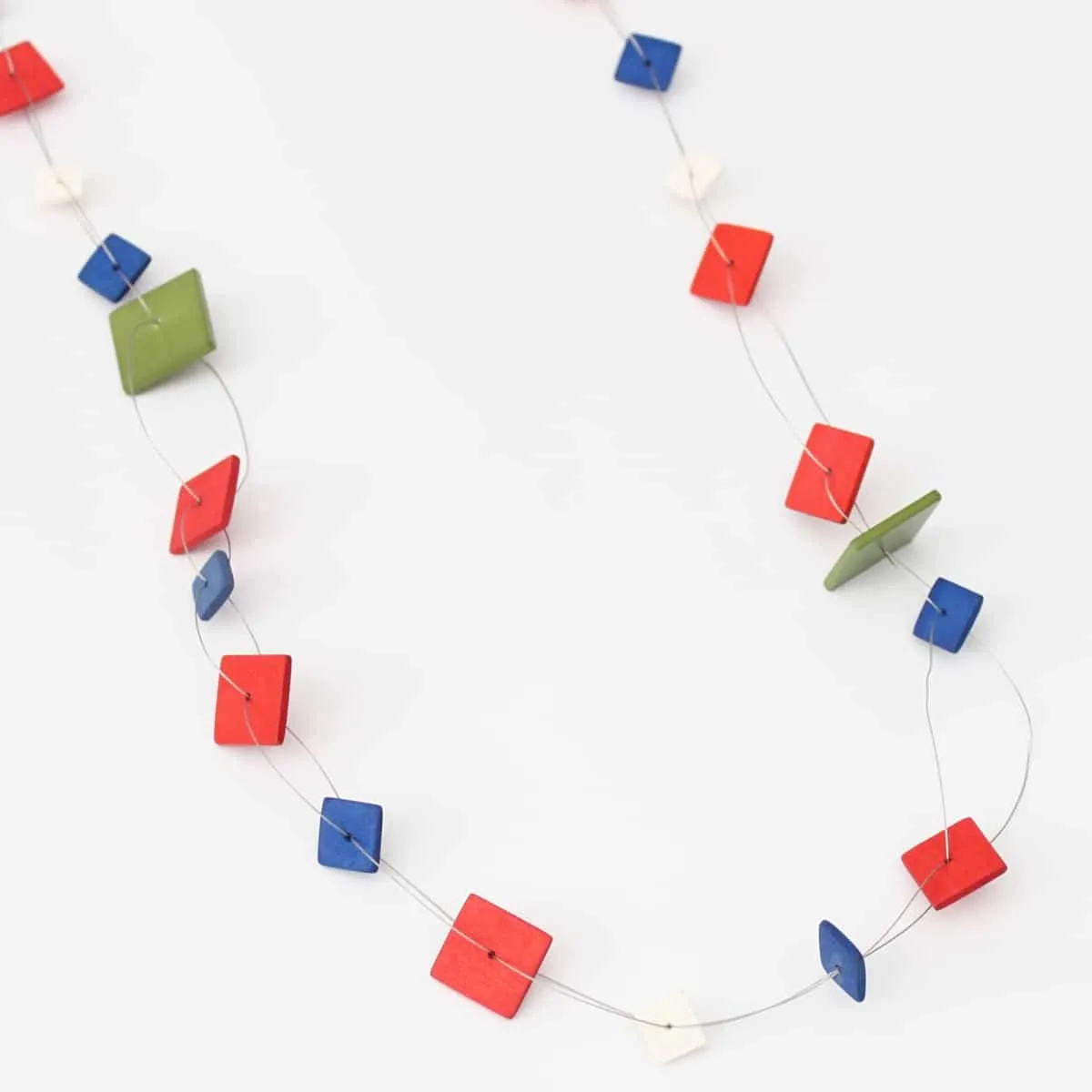 Fire Red, Royal, Green Rachel Necklace