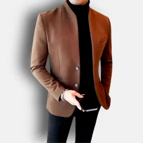 Formal blazer with round collar