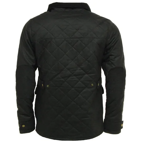 Game Oxford Quilted Wax Jacket - Stylish UK-Made Outerwear for Men - Durable and Warm