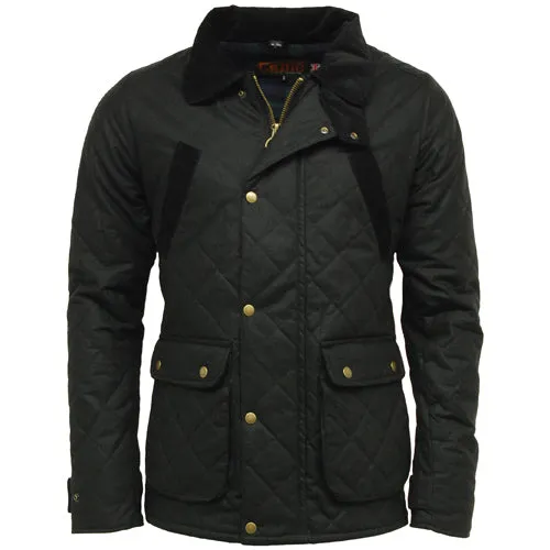 Game Oxford Quilted Wax Jacket - Stylish UK-Made Outerwear for Men - Durable and Warm