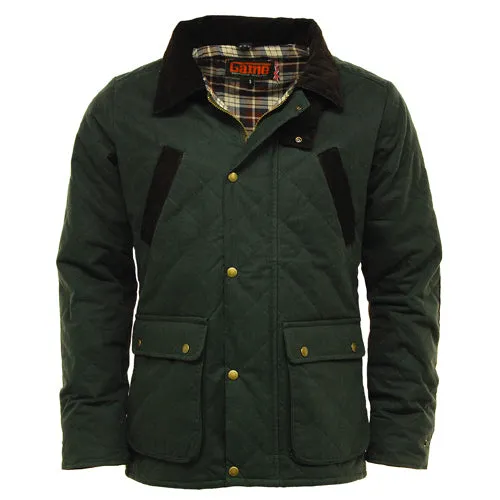 Game Oxford Quilted Wax Jacket - Stylish UK-Made Outerwear for Men - Durable and Warm