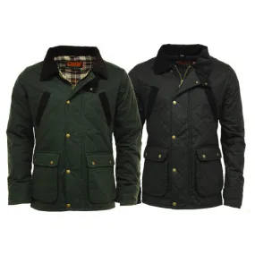 Game Oxford Quilted Wax Jacket - Stylish UK-Made Outerwear for Men - Durable and Warm