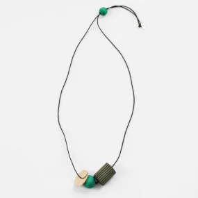 Geometric Adelaide Necklace Green