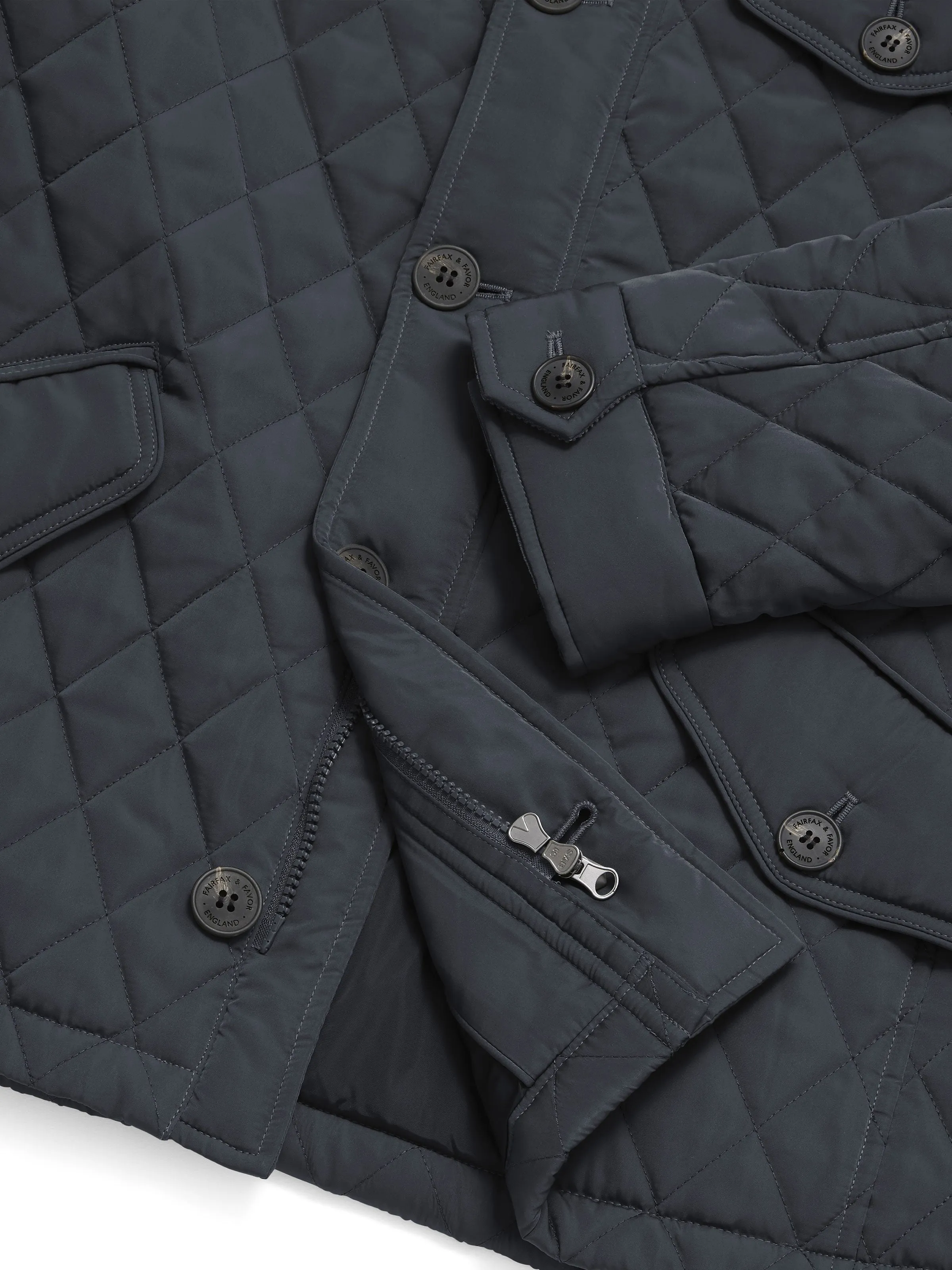 George Quilted Jacket - Navy