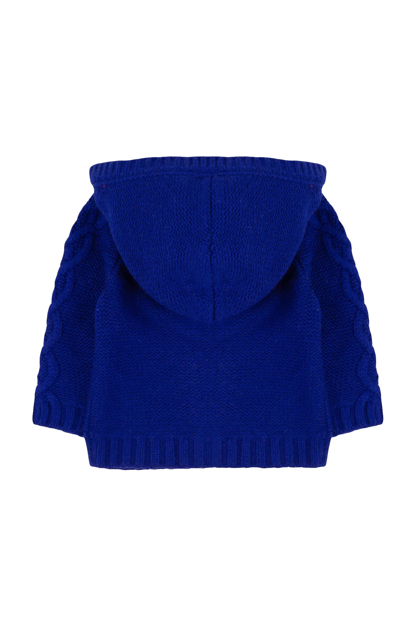 Gilet - Bleu roi maille tressée