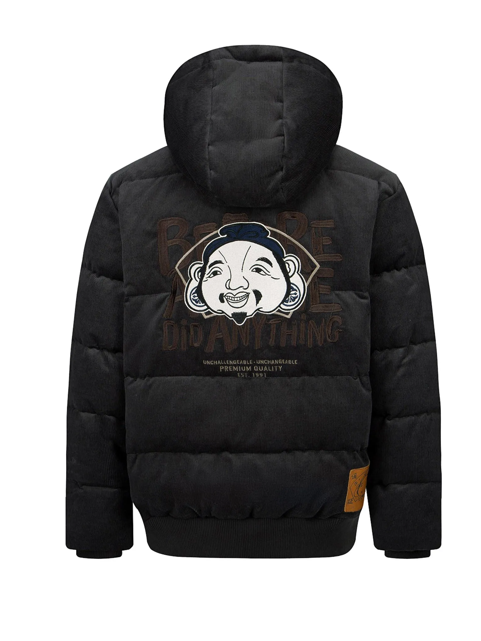 Godhead Embroidery Corduroy Down Jacket