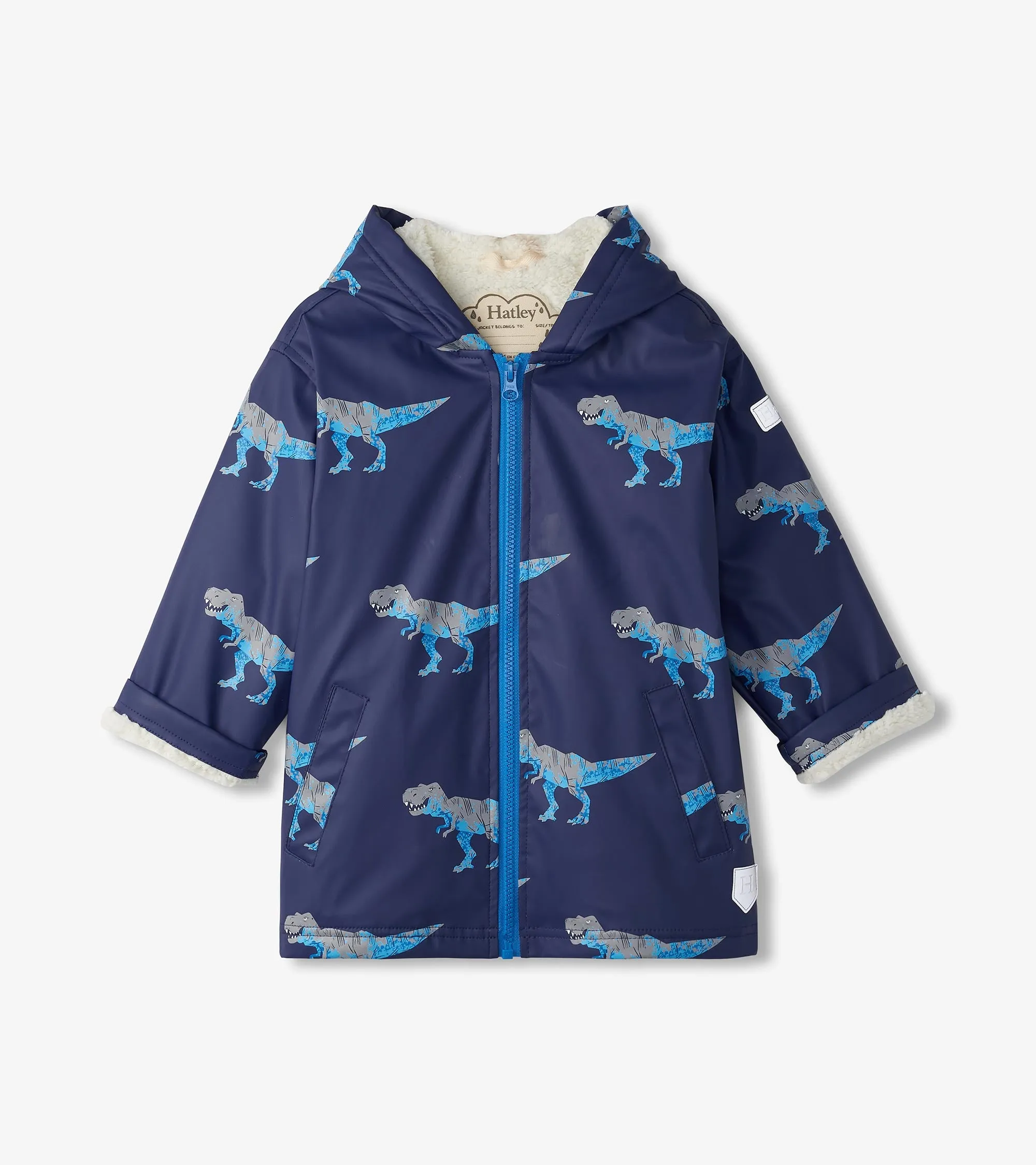 Hatley T-Rex Attack Sherpa Lined Raincoat