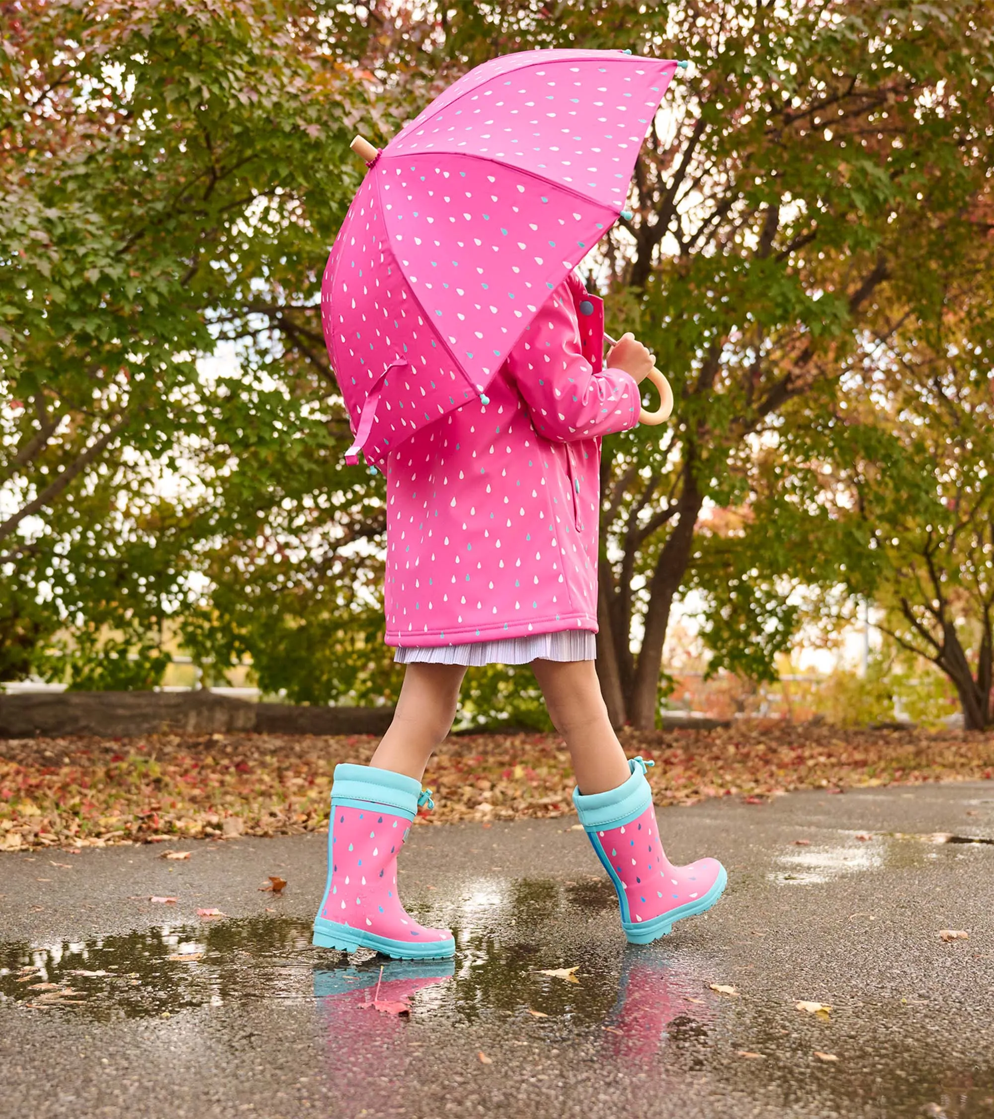 Hatley Tiny Dots Colour Changing Sherpa Lined Raincoat