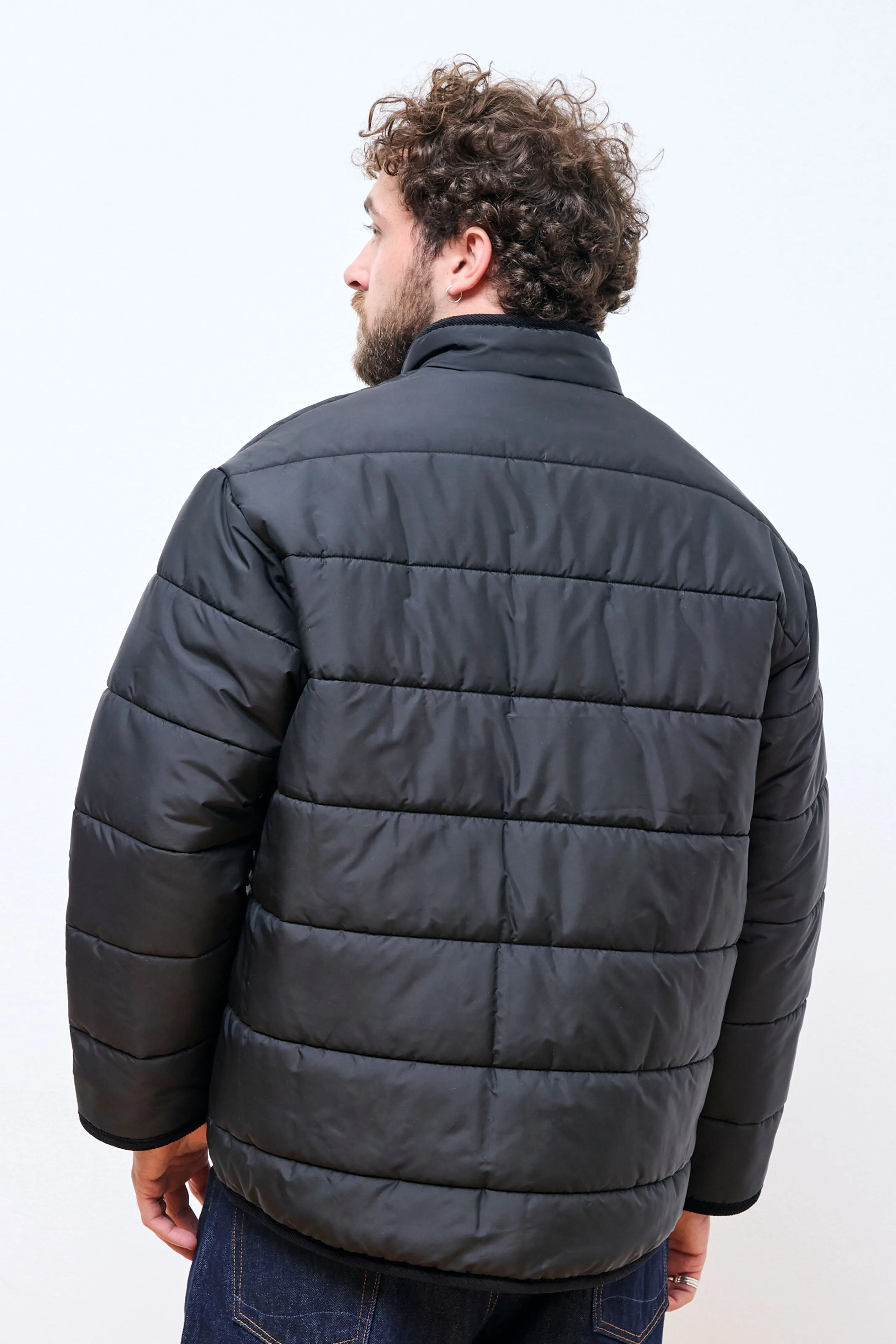 Horizontal Big Quilt Mickfield Jacket Pure Black