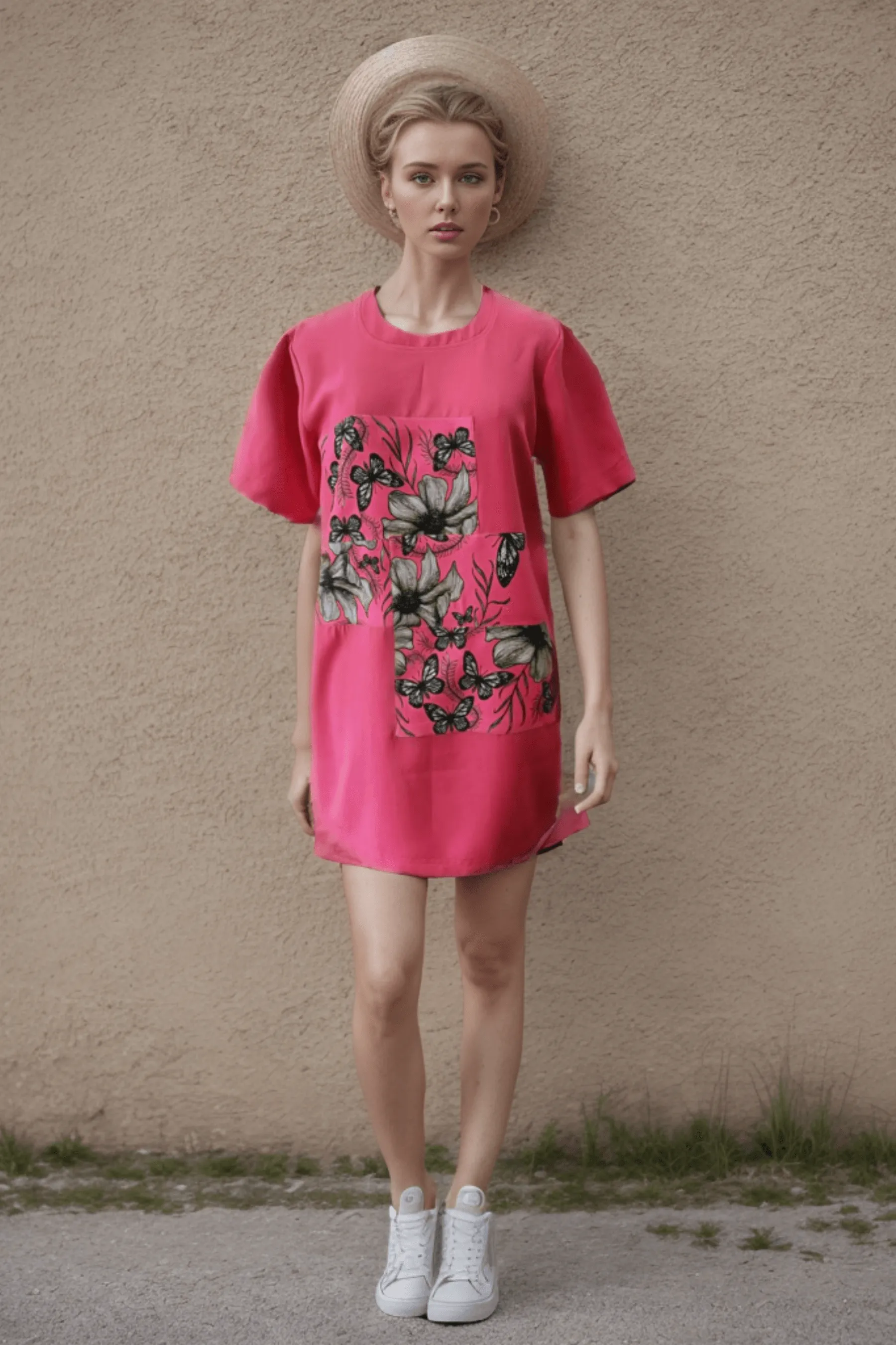 Hot Pink Titlie T-Shirt Dress