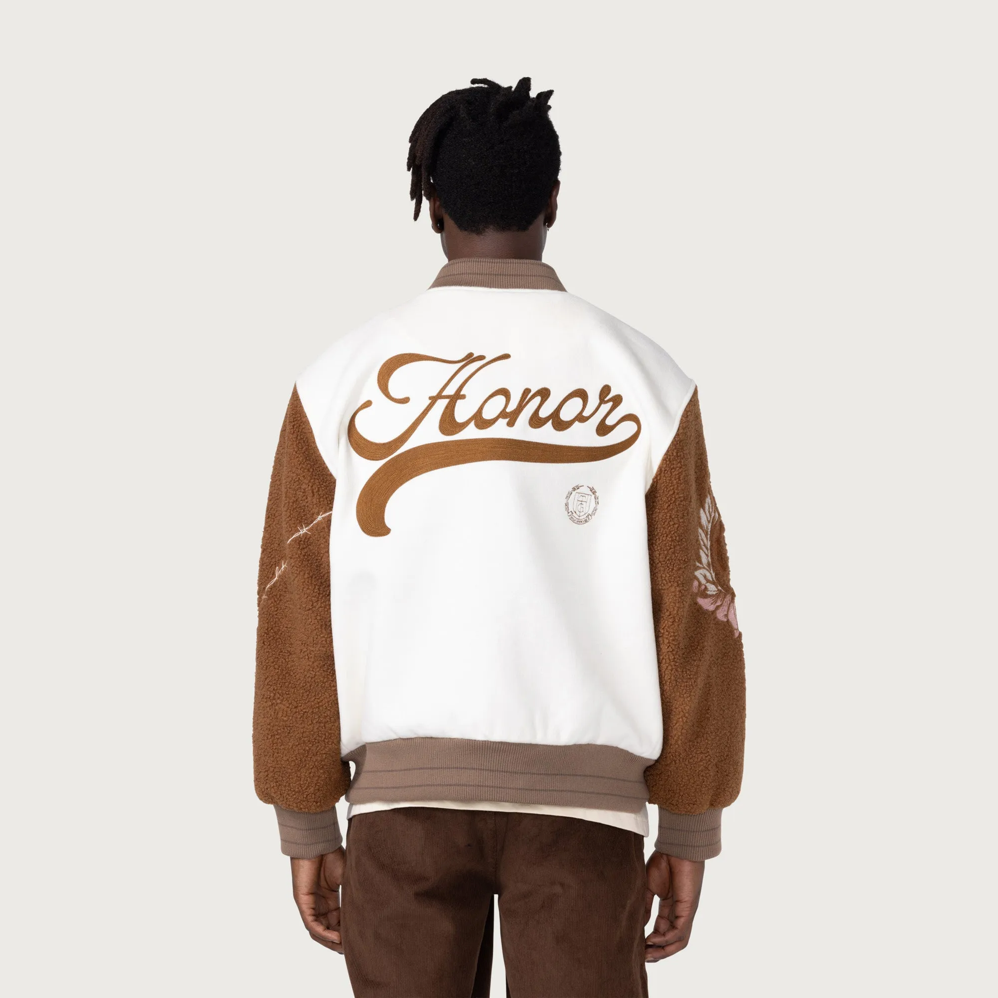 HTG® Letterman Jacket - Bone