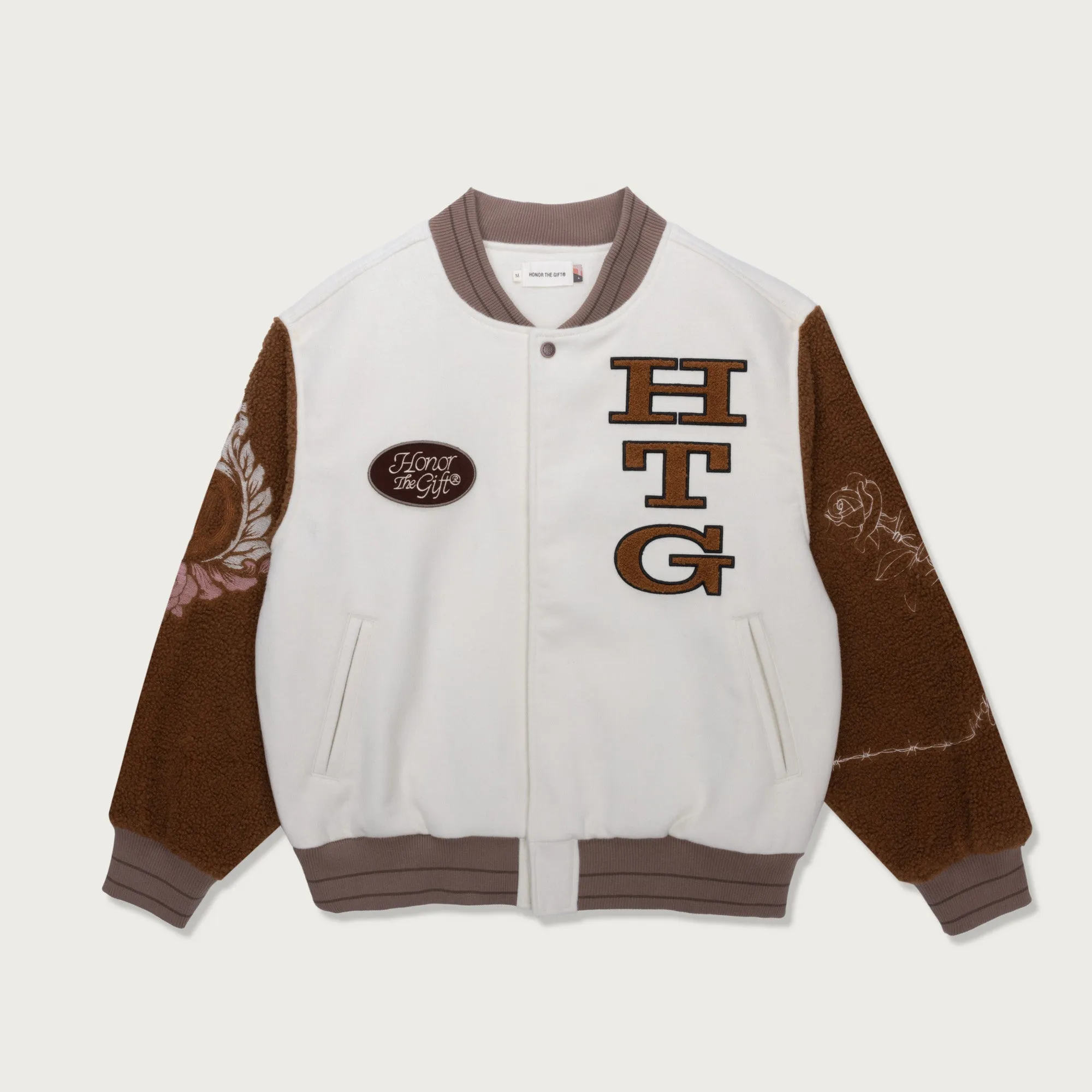 HTG® Letterman Jacket - Bone