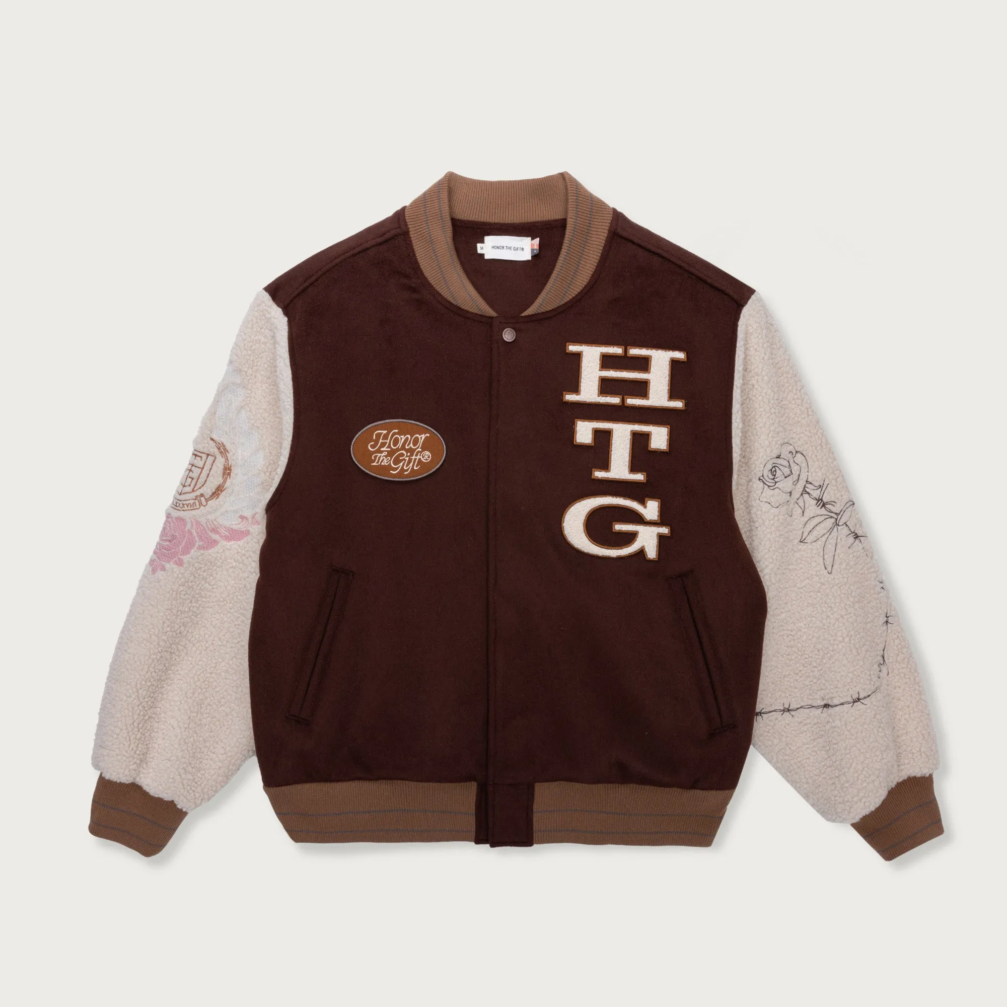 HTG® Letterman Jacket - Brown