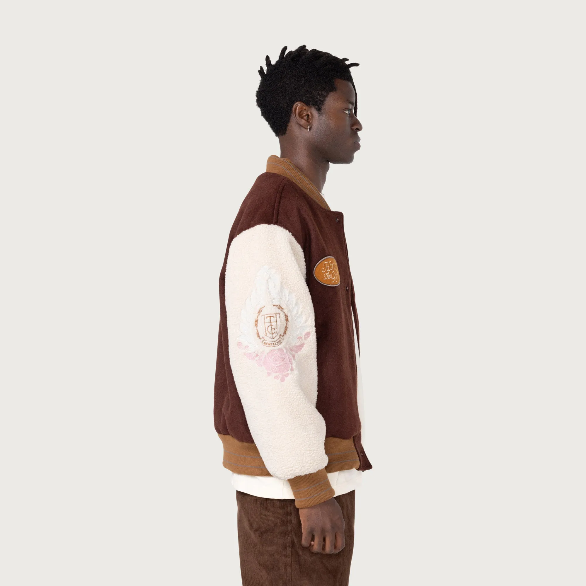 HTG® Letterman Jacket - Brown