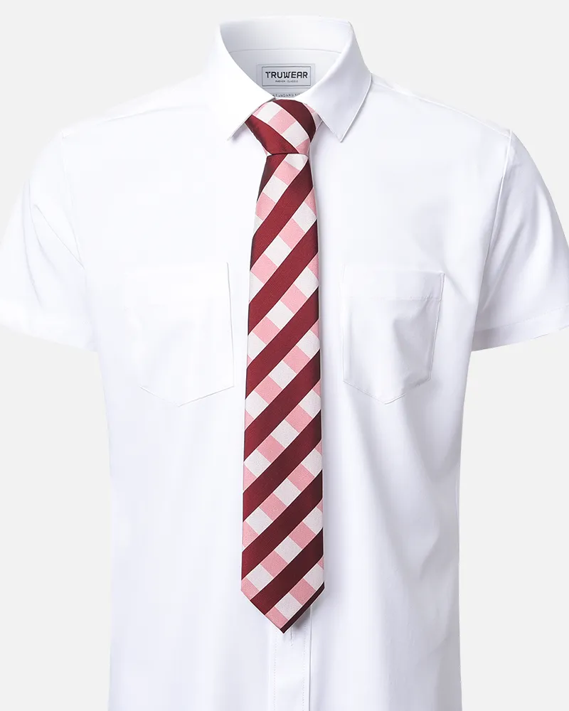 Immortal Checkered Tie Red/Maroon