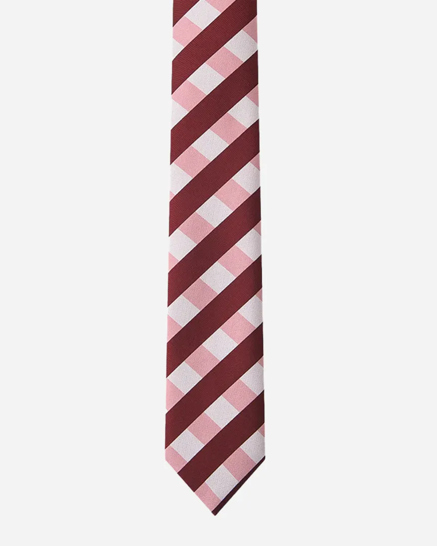 Immortal Checkered Tie Red/Maroon