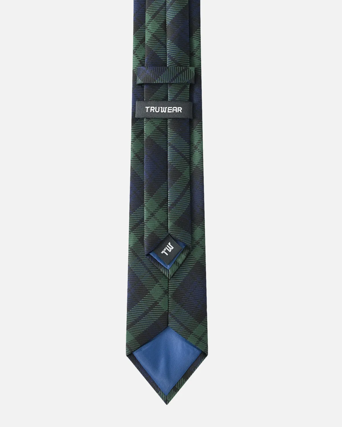 Immortal Green & Navy Plaid Tie