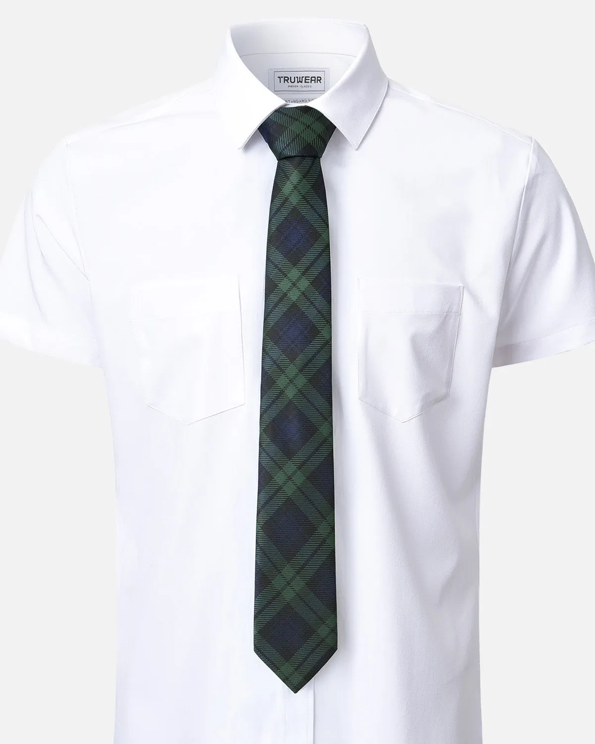 Immortal Green & Navy Plaid Tie