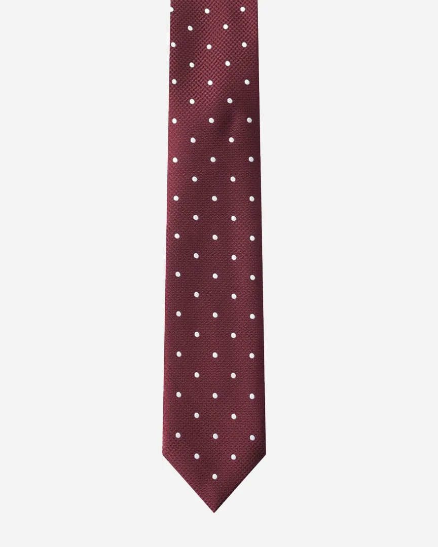 Immortal Maroon Polka-dot Tie