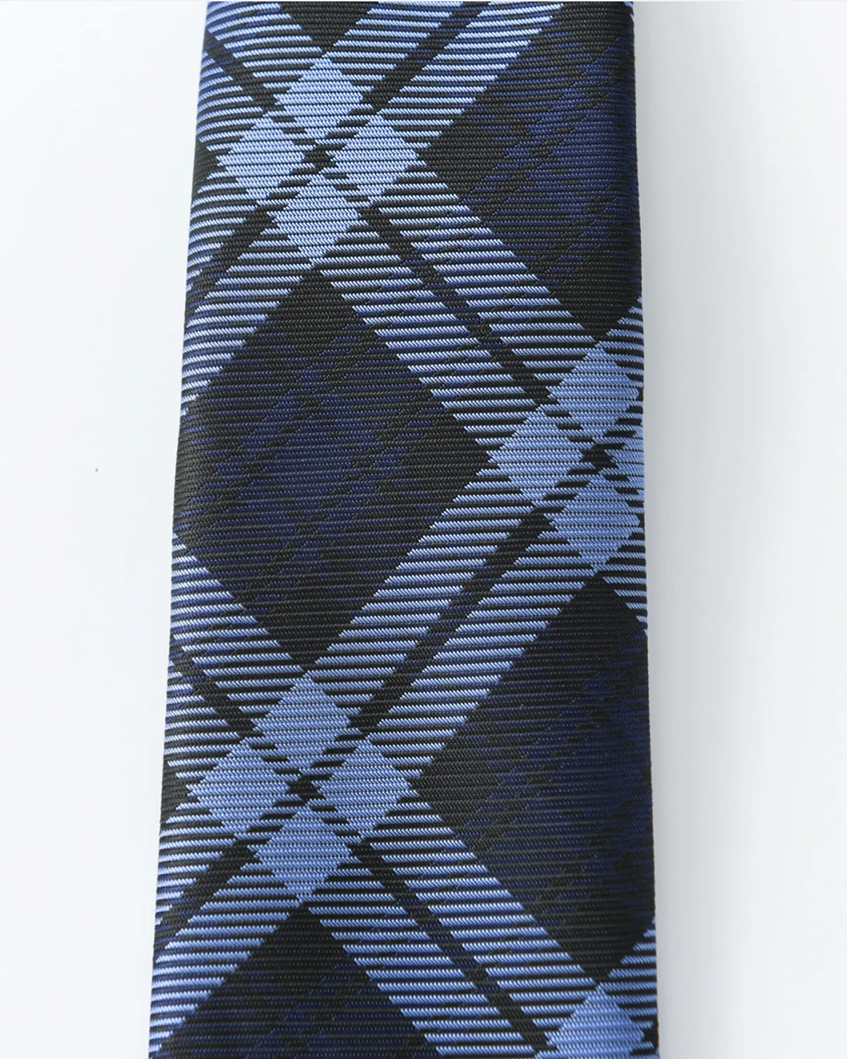 Immortal Powder Blue & Navy Plaid Tie