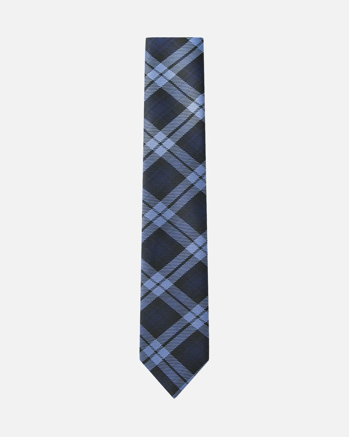 Immortal Powder Blue & Navy Plaid Tie