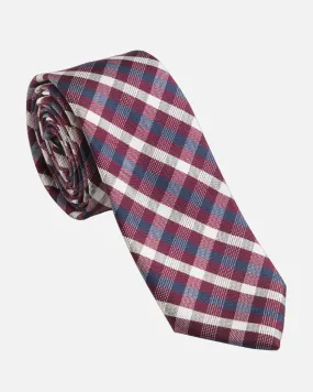 Immortal Tie Checkered Red White Navy