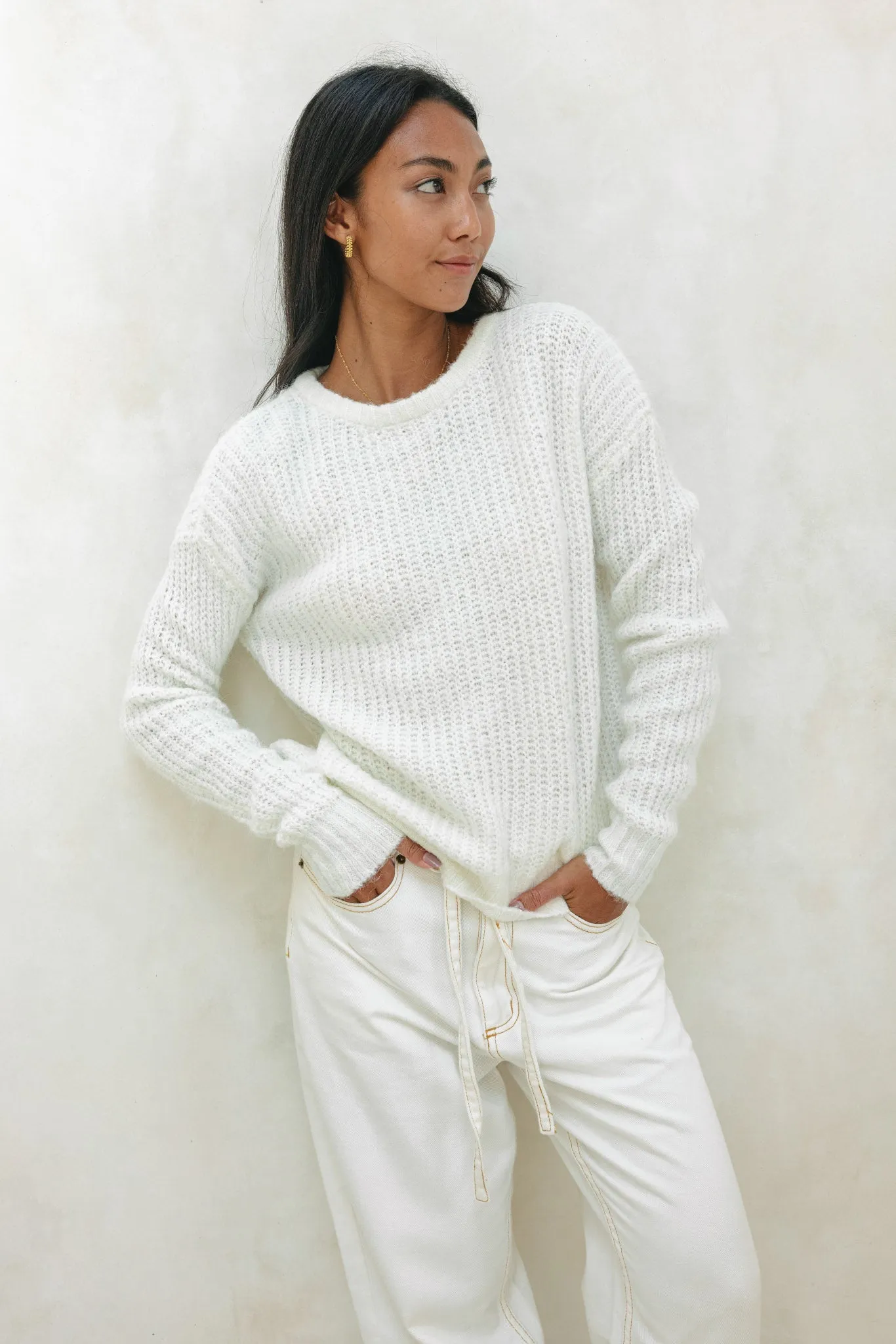 Jenni Off White Knit Sweater