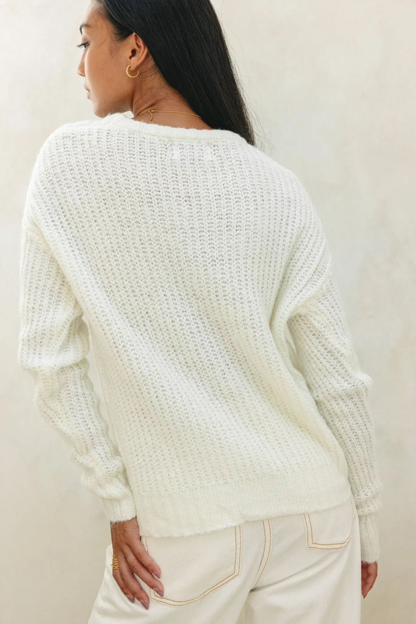 Jenni Off White Knit Sweater