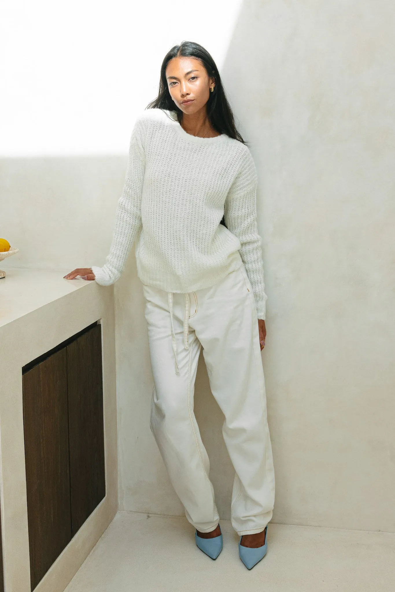 Jenni Off White Knit Sweater