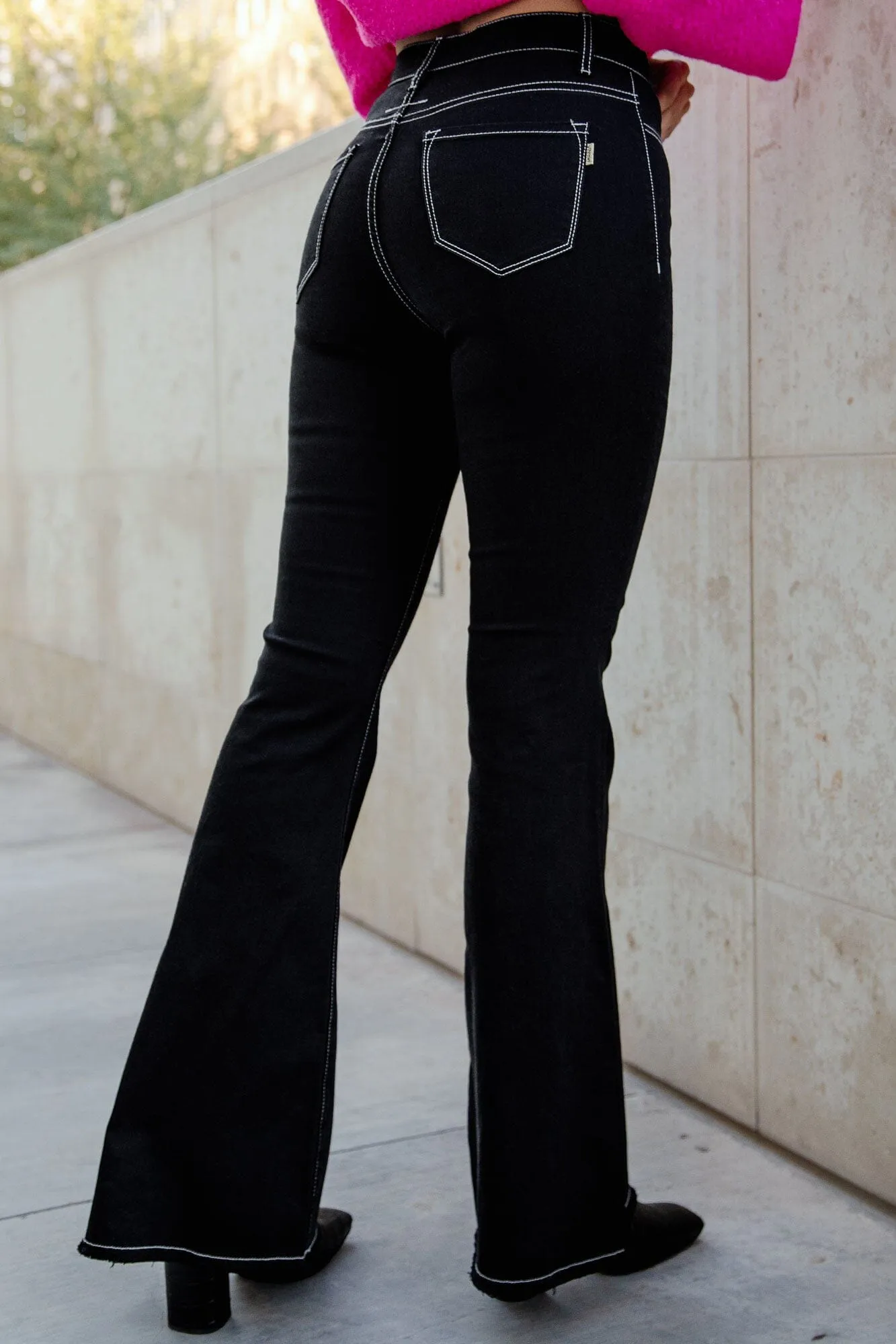 Keagan Black Flare Jeans