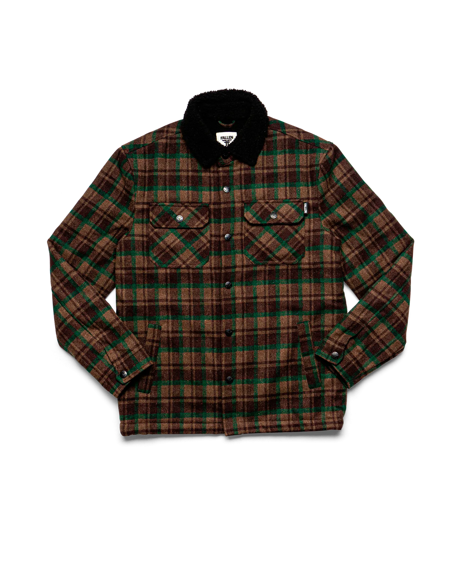 LAMB JACKET - BROWN / GREEN