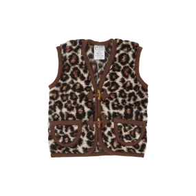 Leopard Woollen Kids Gilet