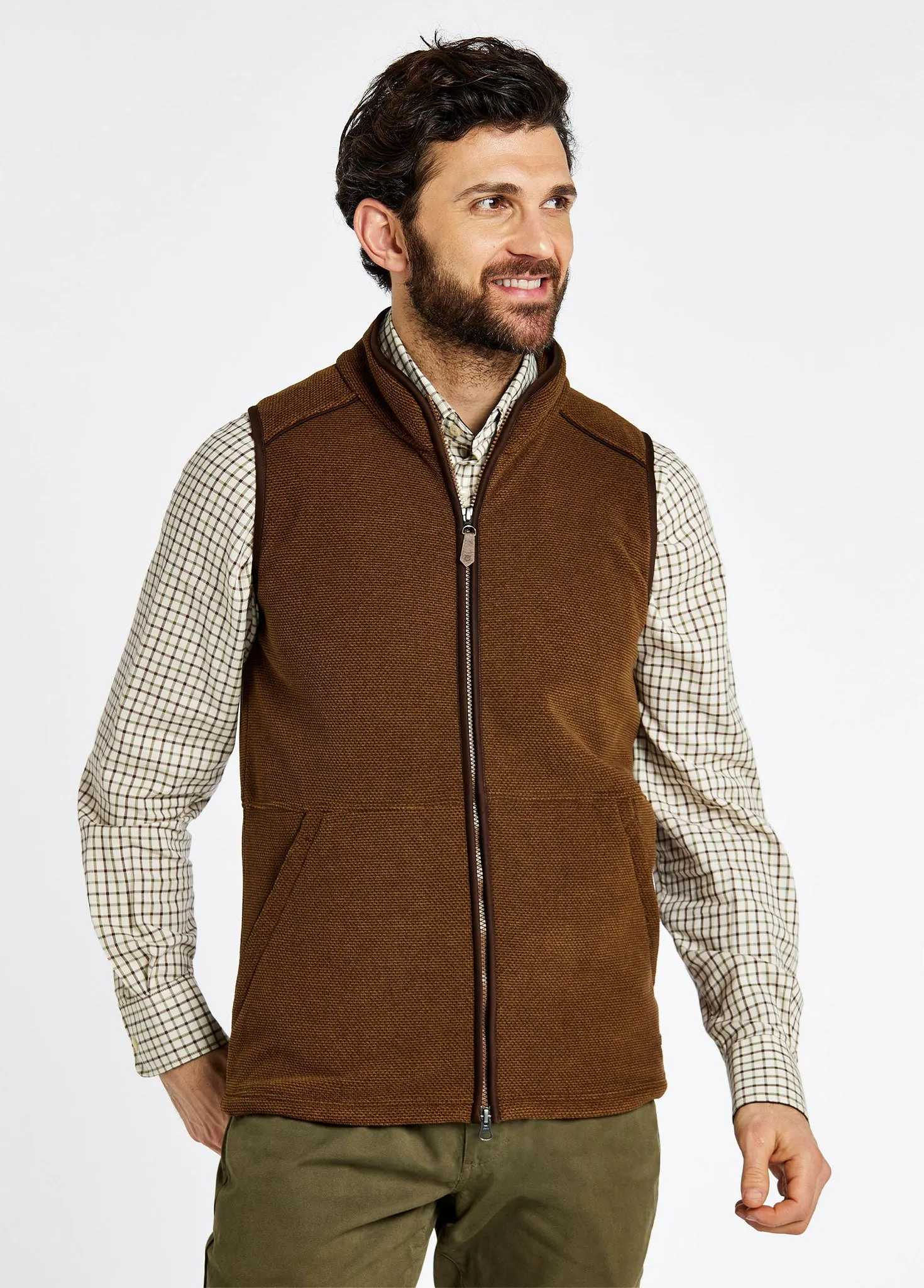 Lifford Fleece Gilet - Walnut