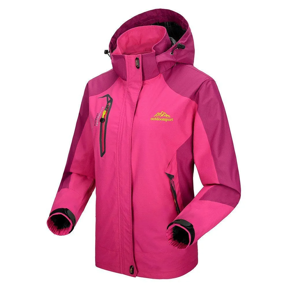 Lixada Waterproof Windproof Detachable Hooded Jacket  for Women