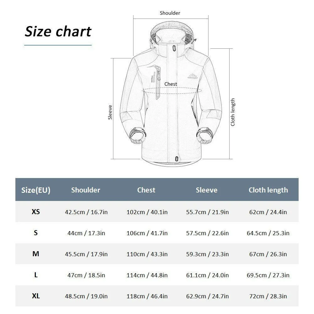 Lixada Waterproof Windproof Detachable Hooded Jacket  for Women