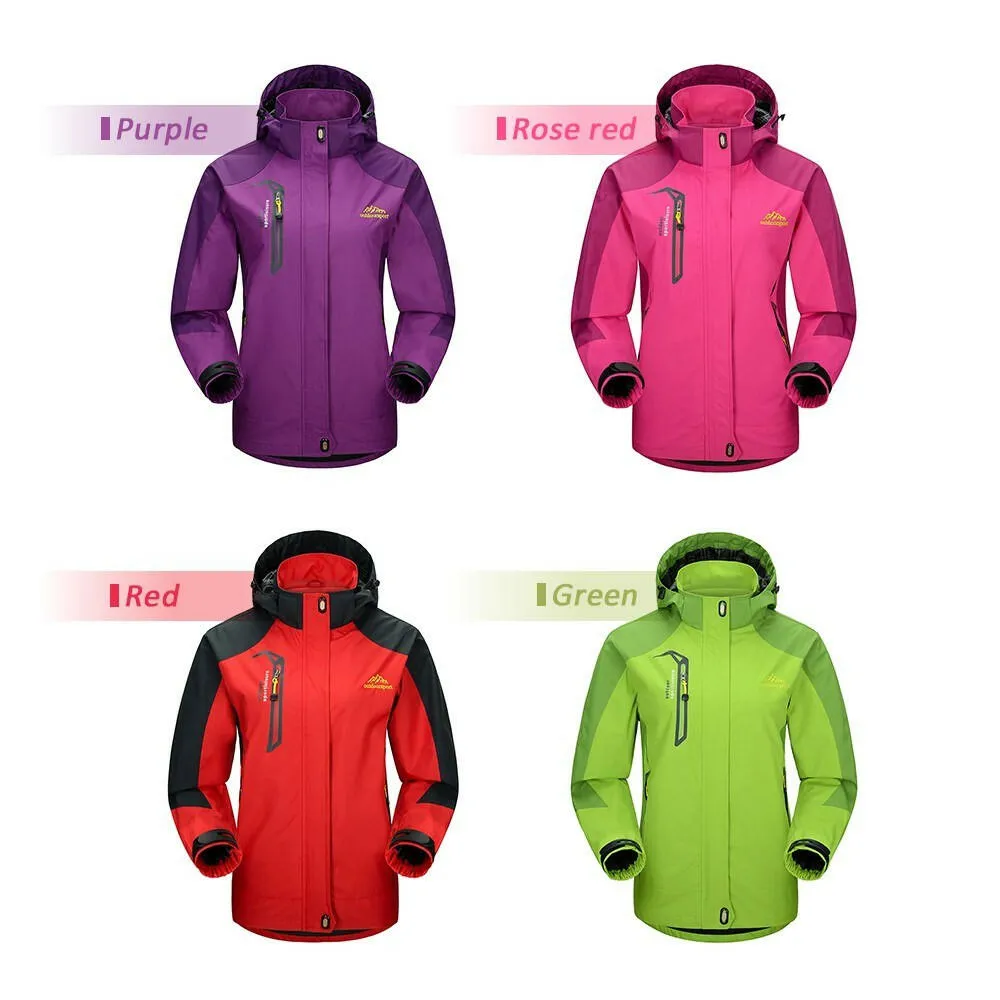 Lixada Waterproof Windproof Detachable Hooded Jacket  for Women