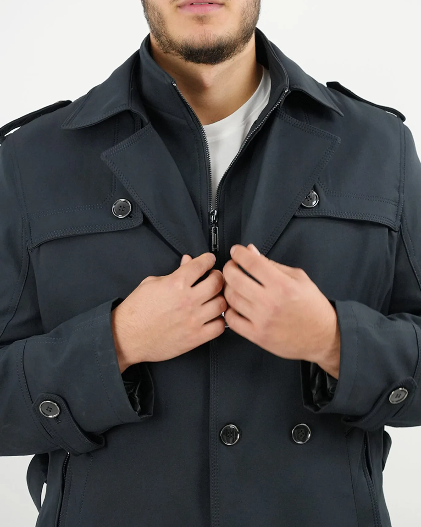 Lovau Windbreaker Jacket - Navy Blue