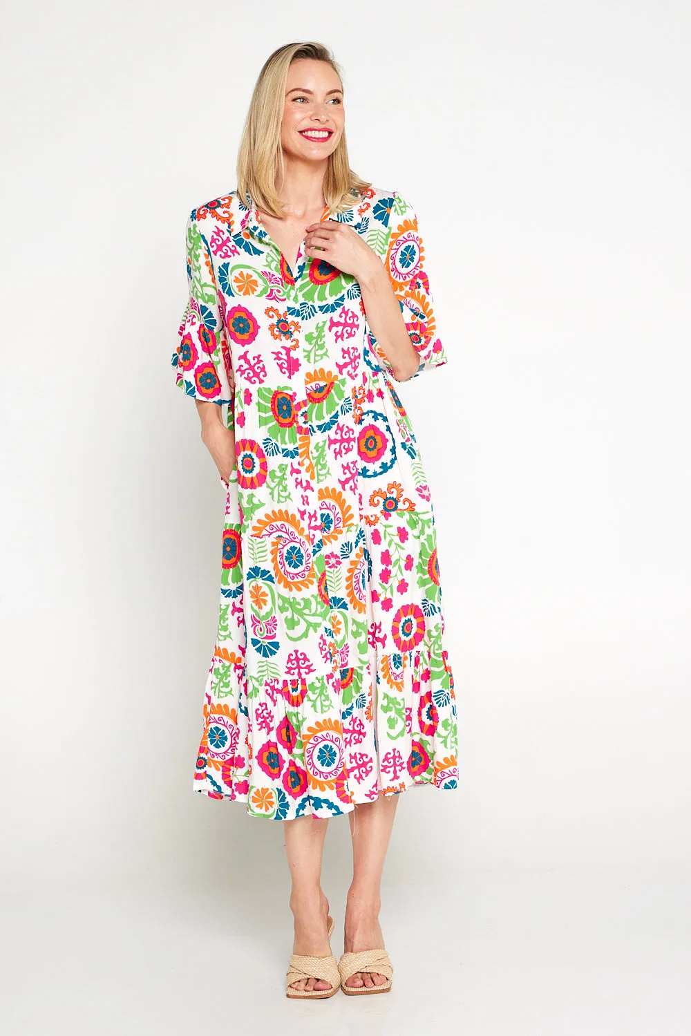 Marina Dress - Summer Mandala Floral