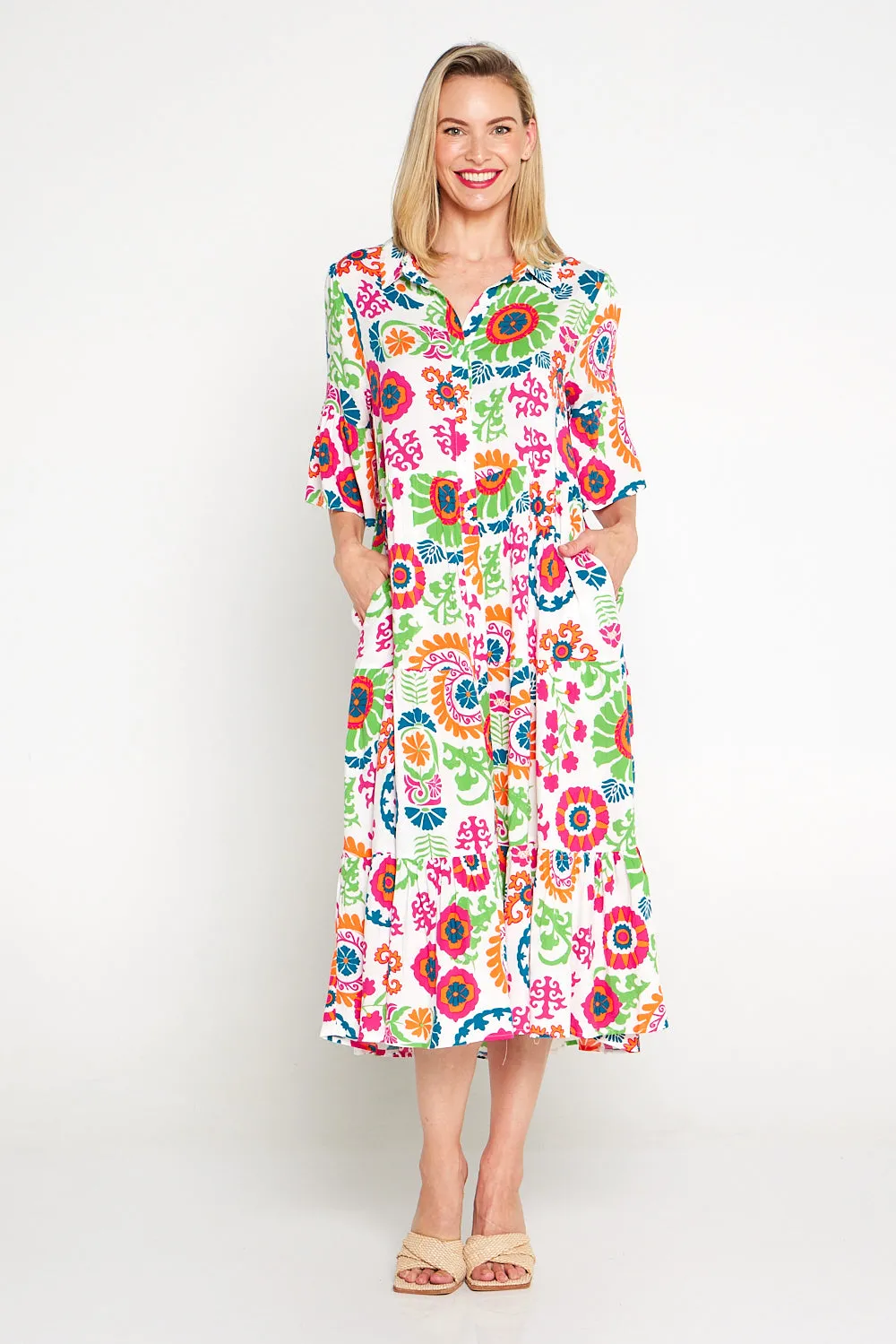 Marina Dress - Summer Mandala Floral