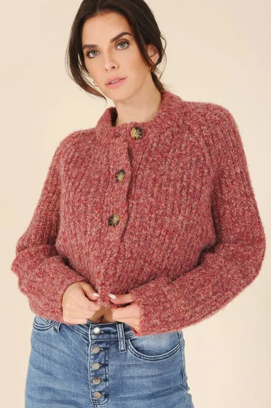 Melange multicolor sweater top - online exclusive