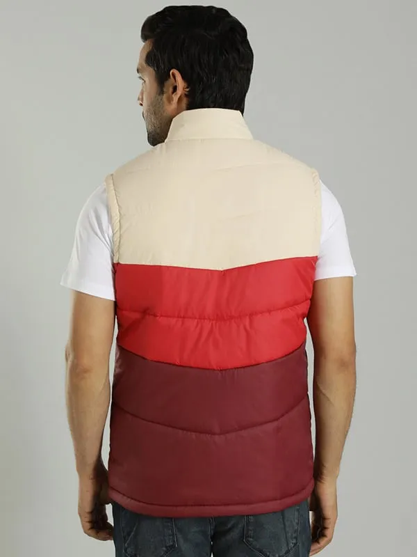 Men Color Block Sleeveless Gilet