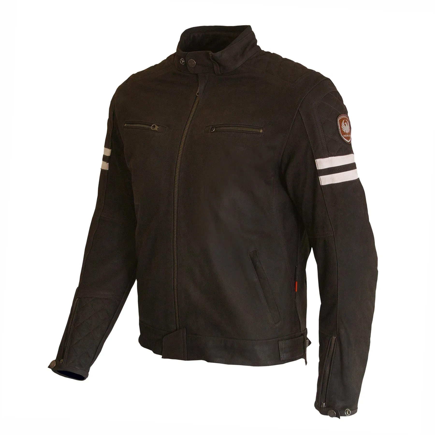 Merlin Hixon 2 Heritage Cafe Racer Leather Jacket with D30 Armour