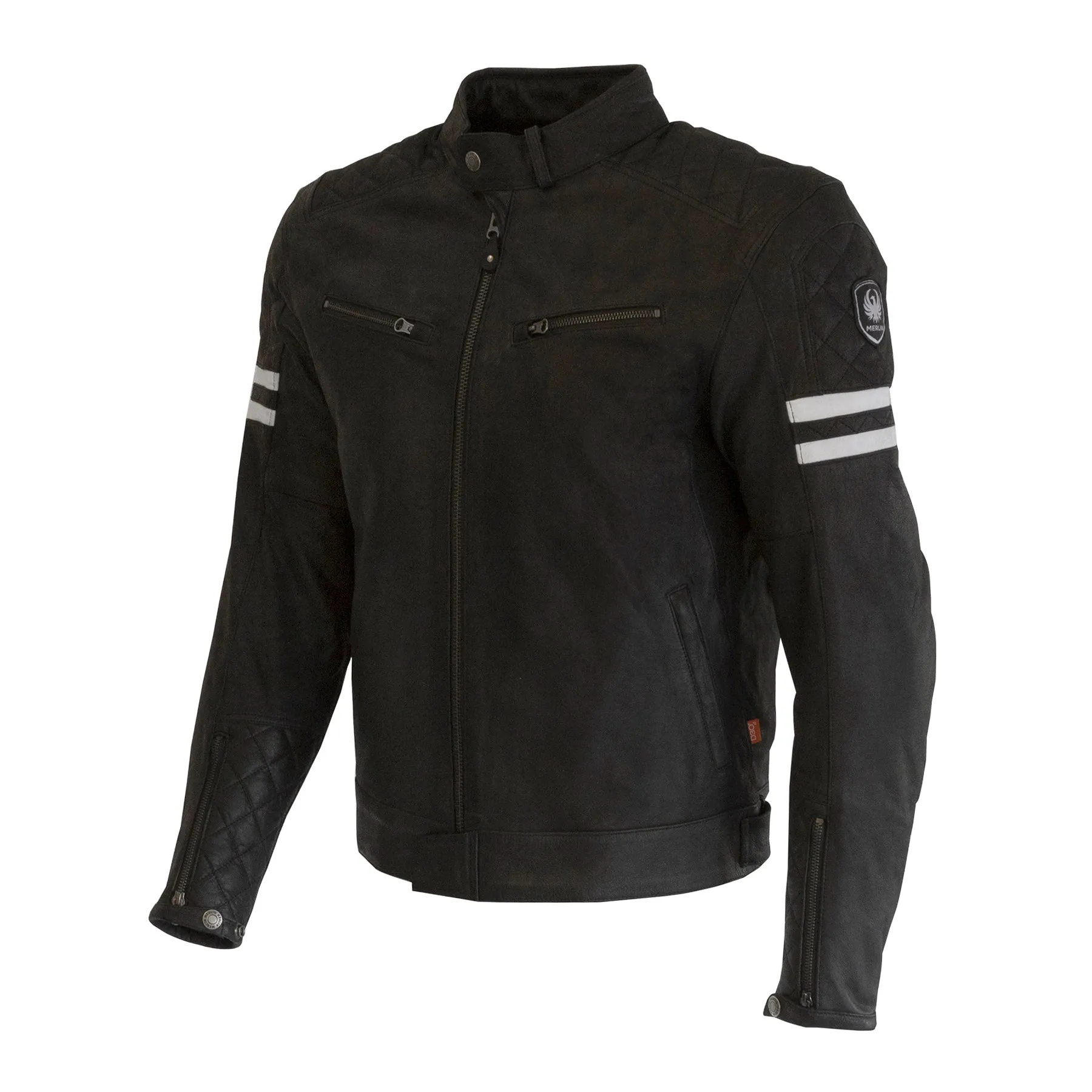 Merlin Hixon 2 Heritage Cafe Racer Leather Jacket with D30 Armour