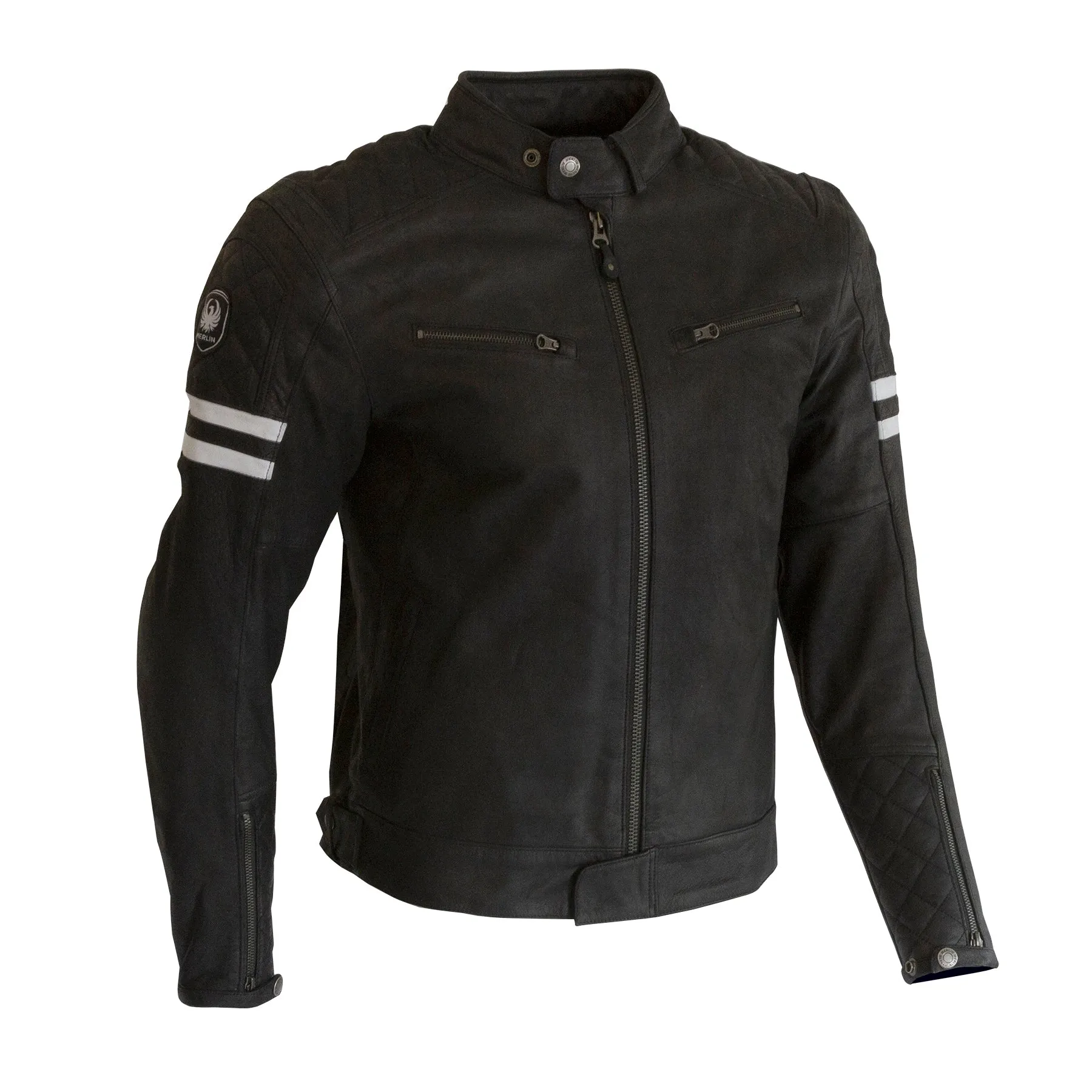 Merlin Hixon 2 Heritage Cafe Racer Leather Jacket with D30 Armour