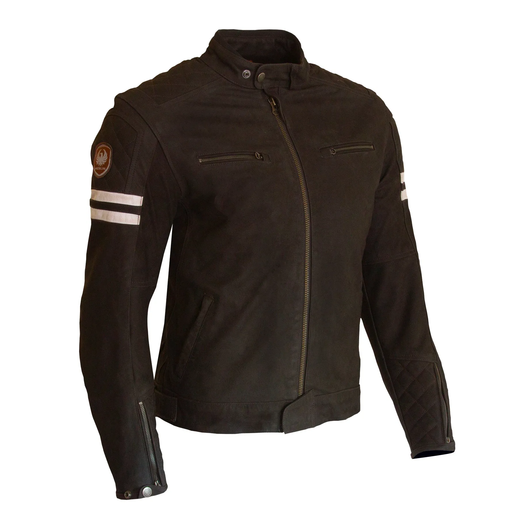 Merlin Hixon 2 Heritage Cafe Racer Leather Jacket with D30 Armour