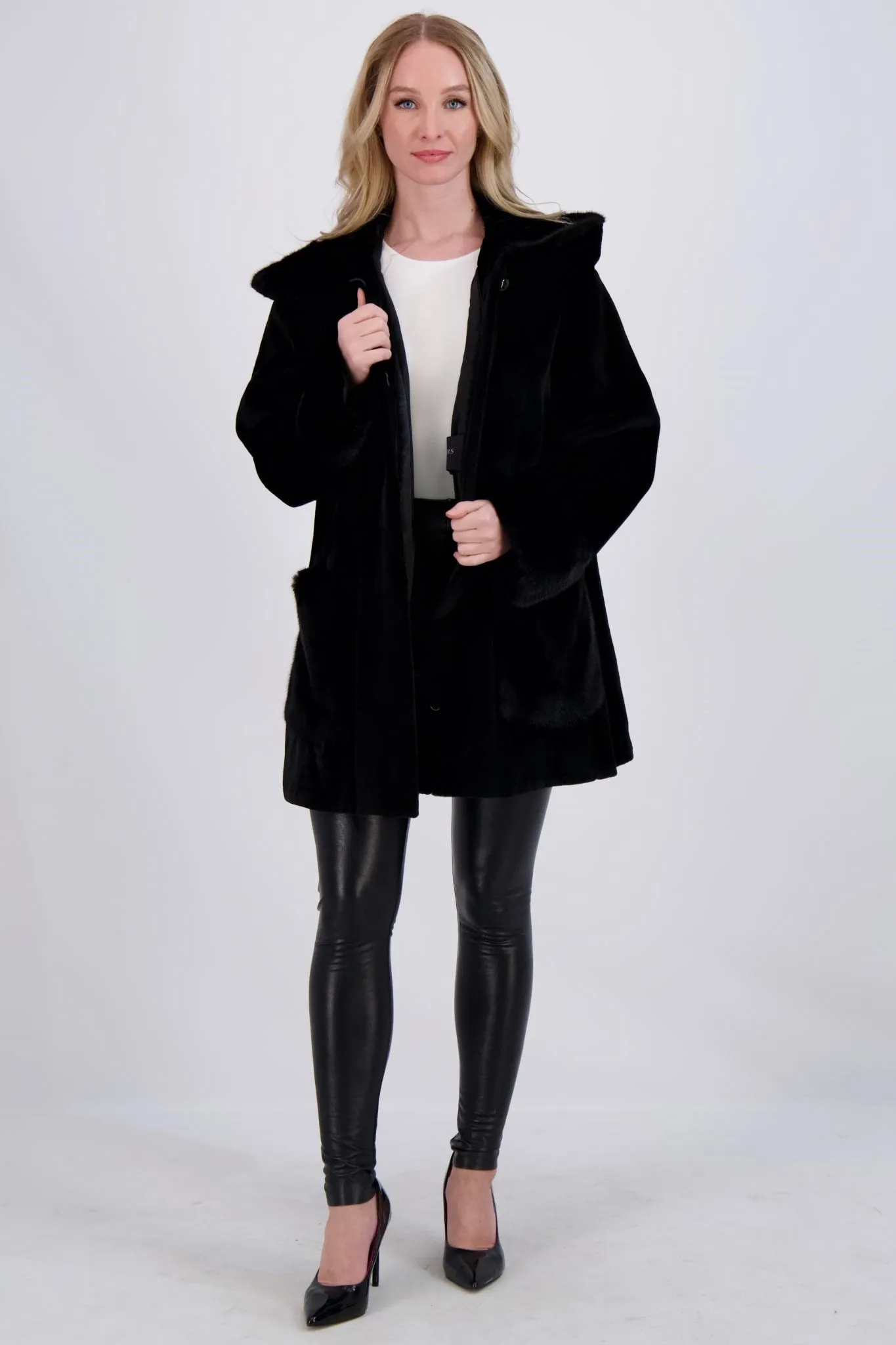 MINK HOODED JACKET