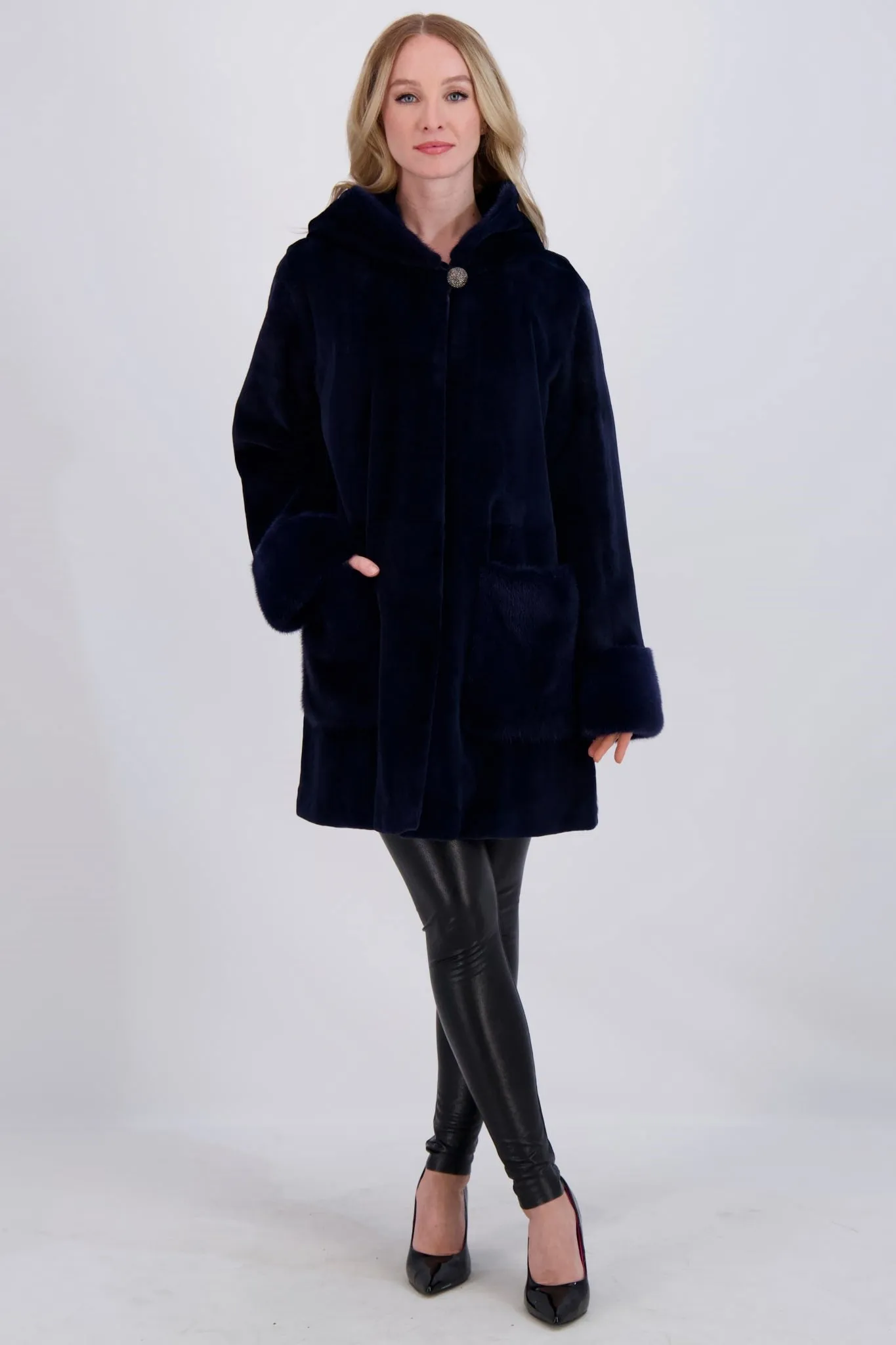 MINK HOODED JACKET